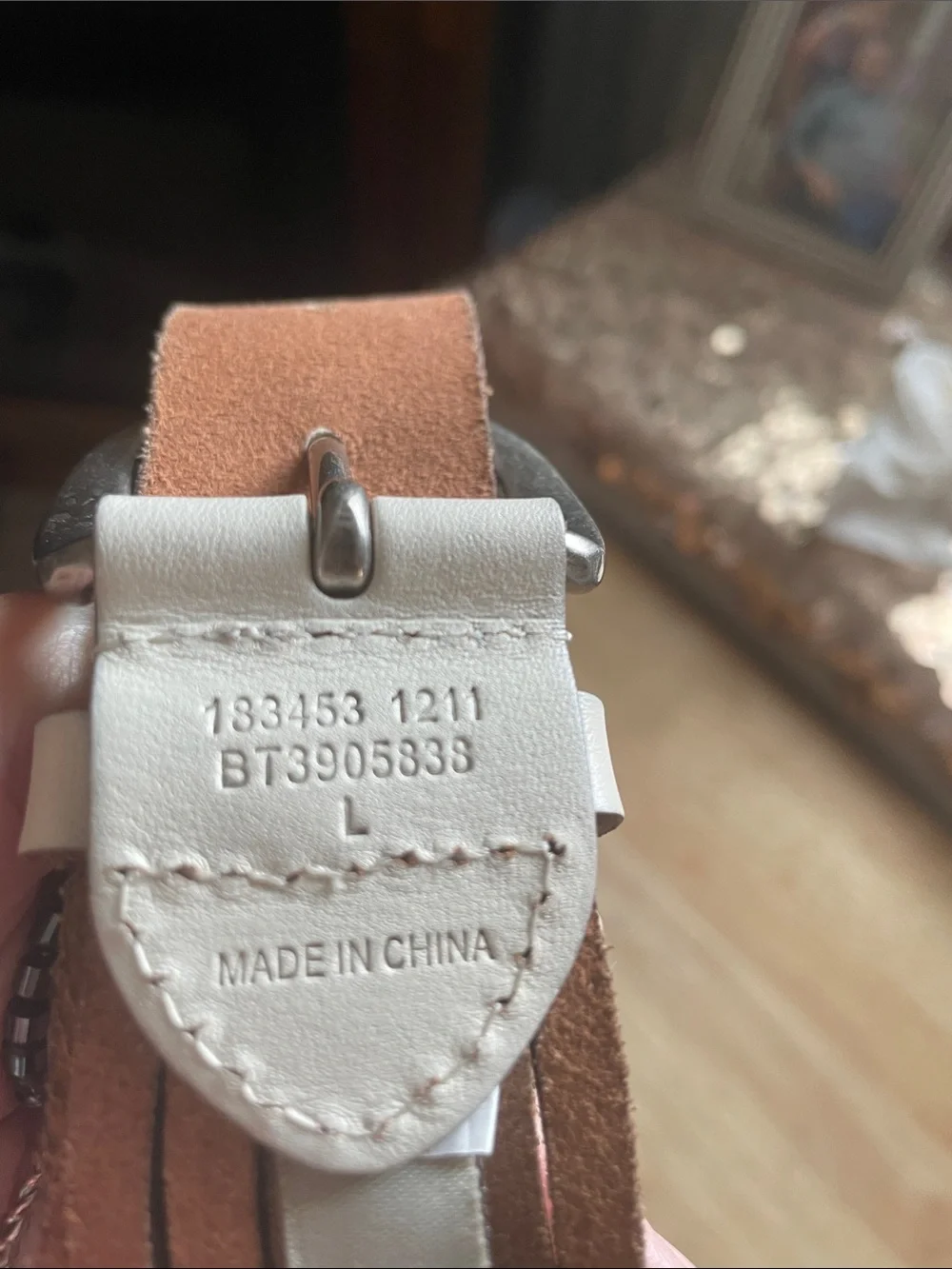 Fossil White Braided Multi Color Boho Belt
